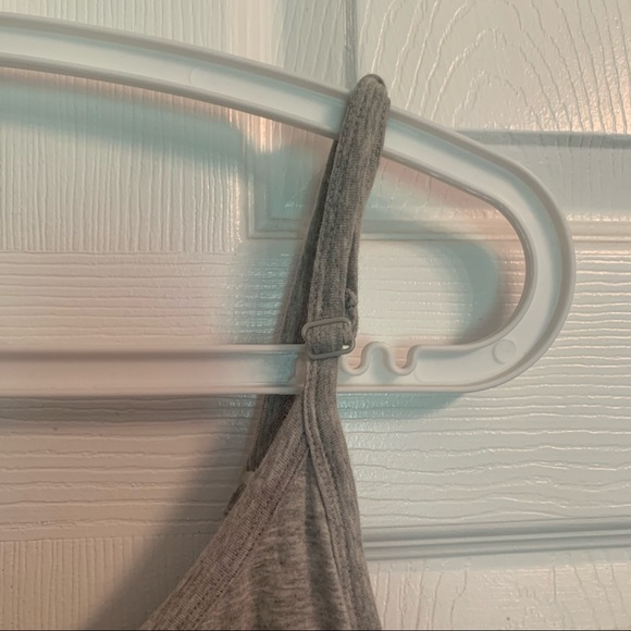 H&M Large Womens Gray Cotton with Pink Sheer Layer Dress - Picture 4 of 8